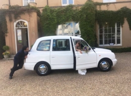 Classic London Taxi for weddings in Margate